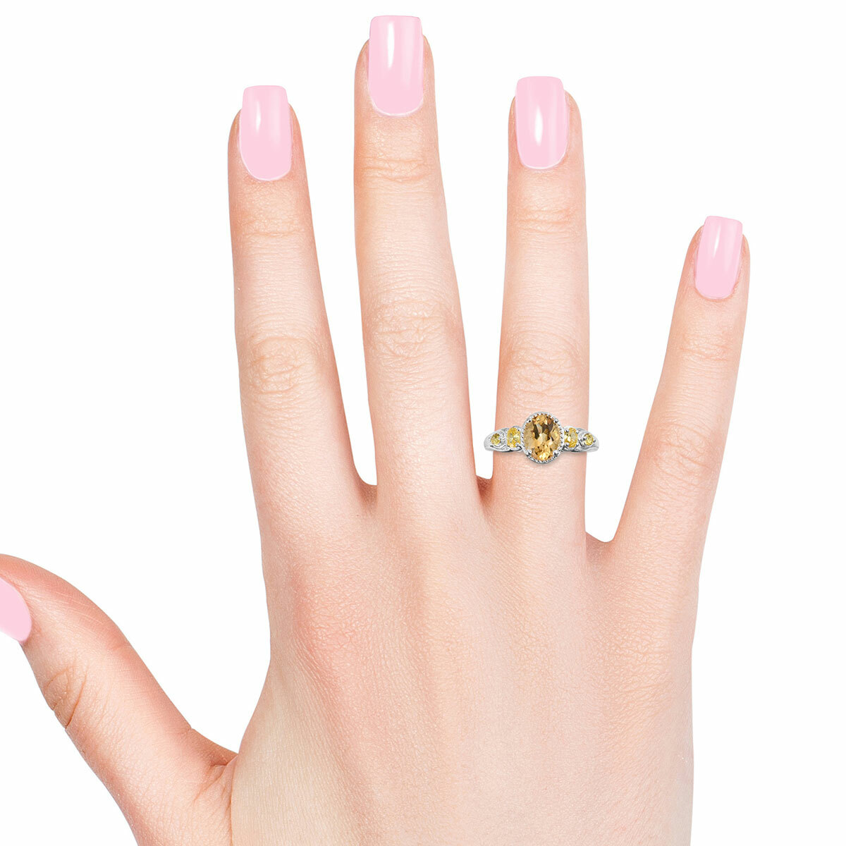 Natural Citrine Ring in Sterling Silver (Size 9.0) 2.47 ctw