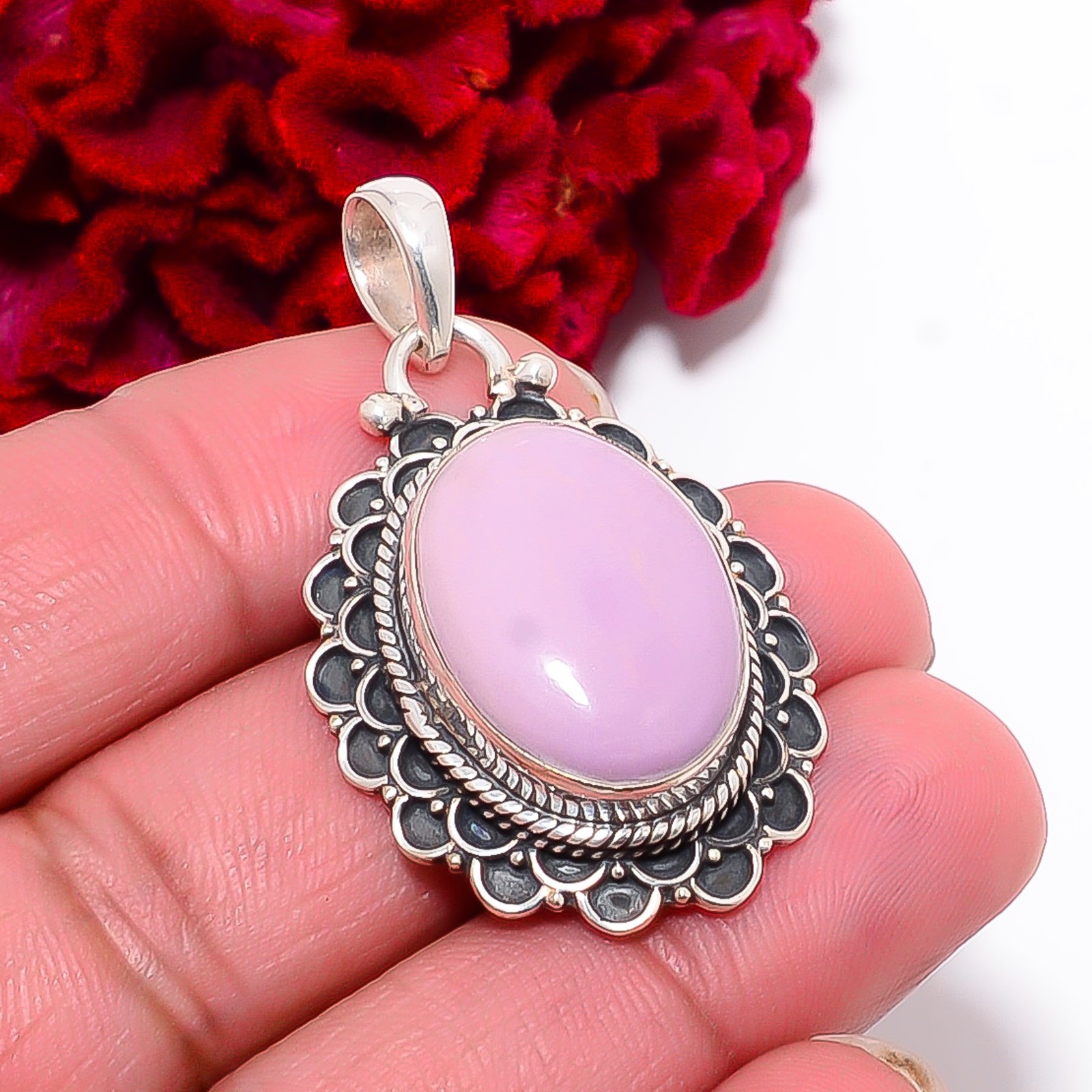 Phosphosiderite – Argentina Handmade 925 Sterling Silver Pendant 1.76″ P99965