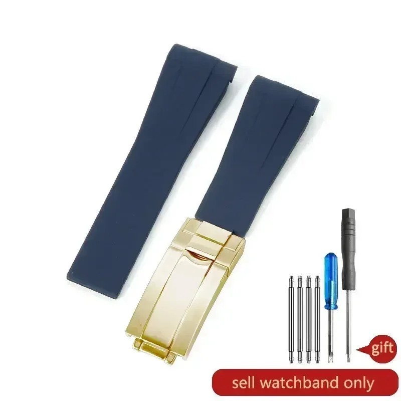 Silicone Curved End Watch Strap 20mm Replacement Band Waterproof Sport Wristband
