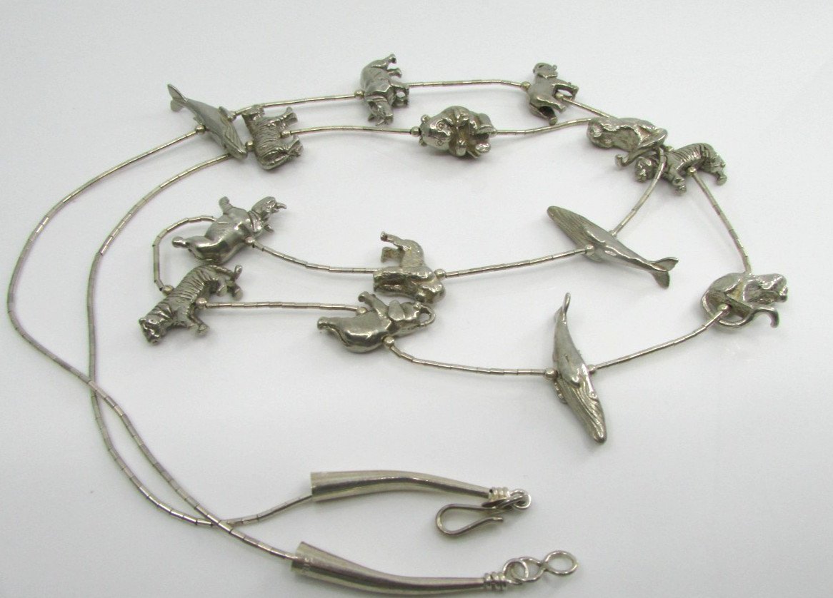 50g Endangered Species Survival Plan Sterling Silver Animal 925 Necklace 30”