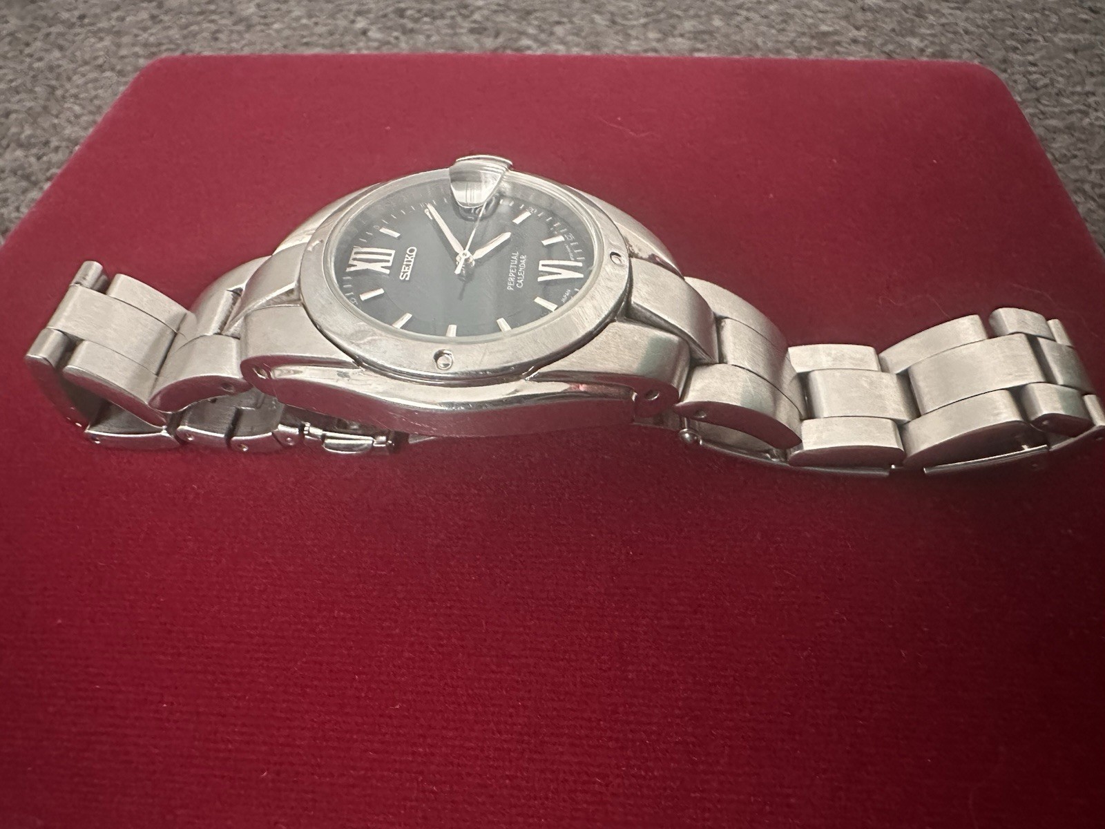 SEIKO Stainless Steel Perpetual Calendar Quartz 8F32-005A Men’s Watch