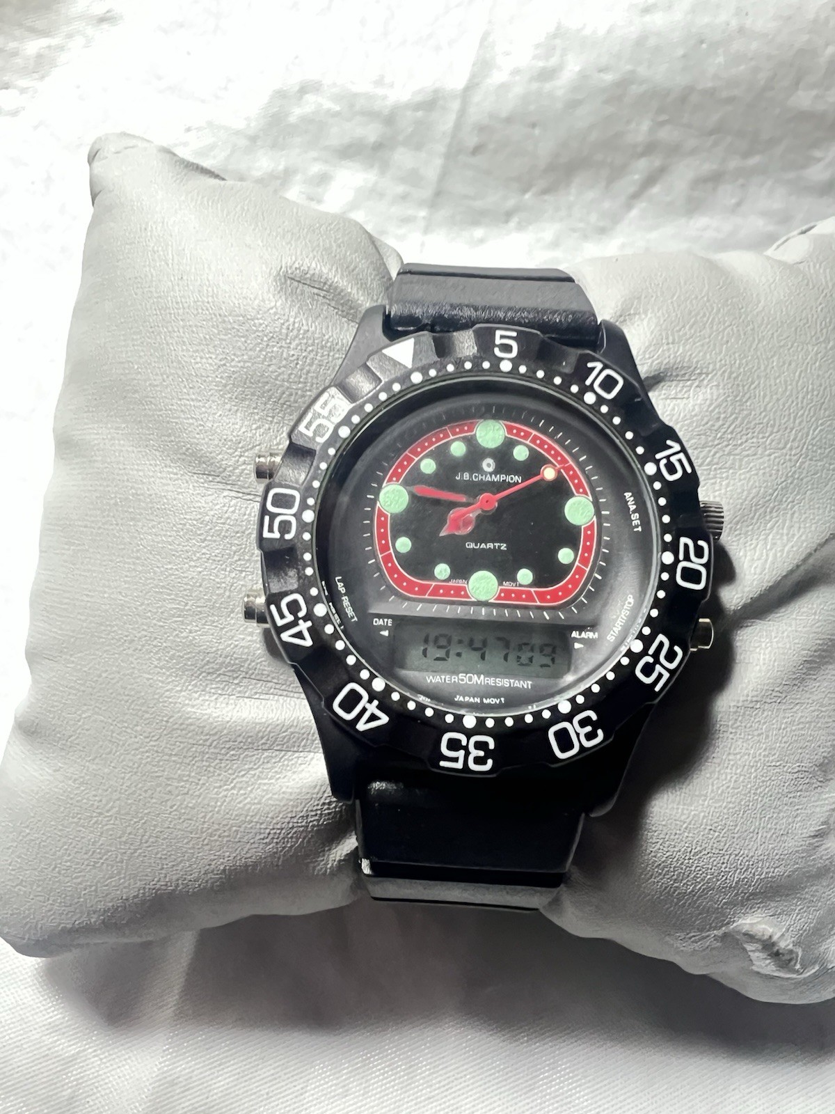 Jb Champion Classic,day/date, manual And Digital,40mm,WR50M, rotating, Black Rub