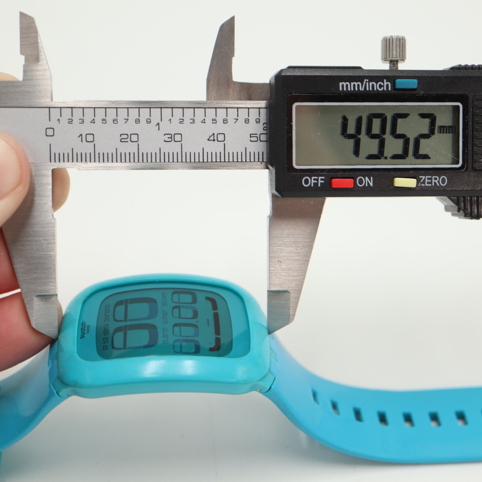 Swatch Touch Blue Digital 39mm Watch Alarm Chrono Timer Silicone w New Battery