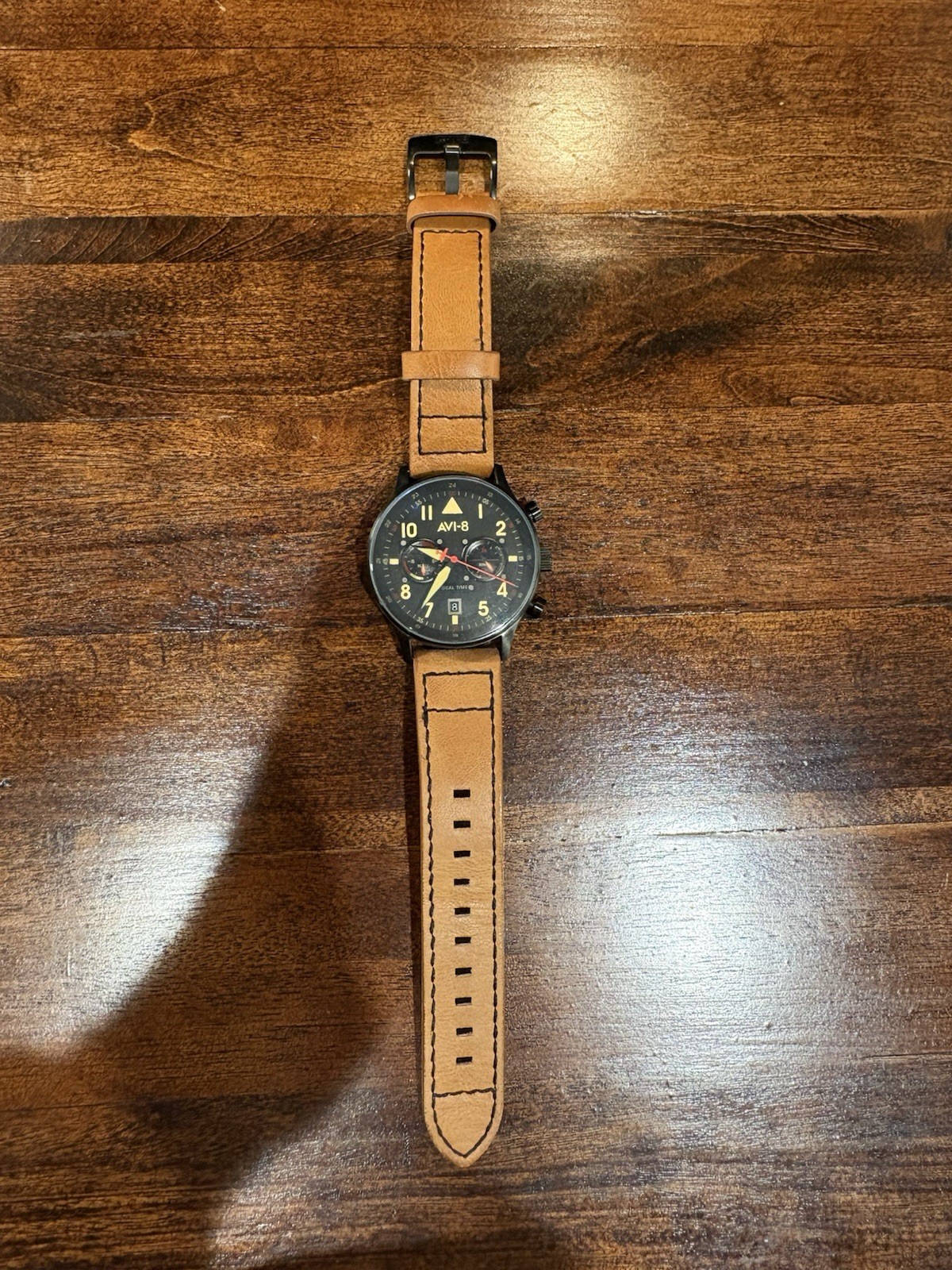 AVI-8 Hawker Hunter Hurricane Carey Duel Time Japanese Quartz Chronograph Watch