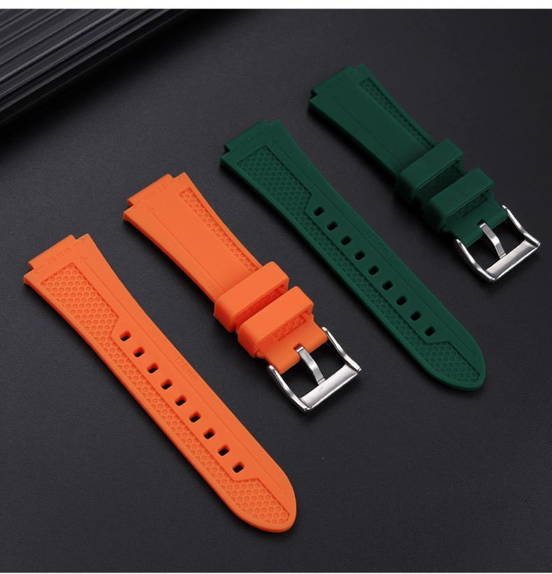 24x11mm 24x12mm Rubber Watch Strap Band for Oris Aquis Silicone Replacement