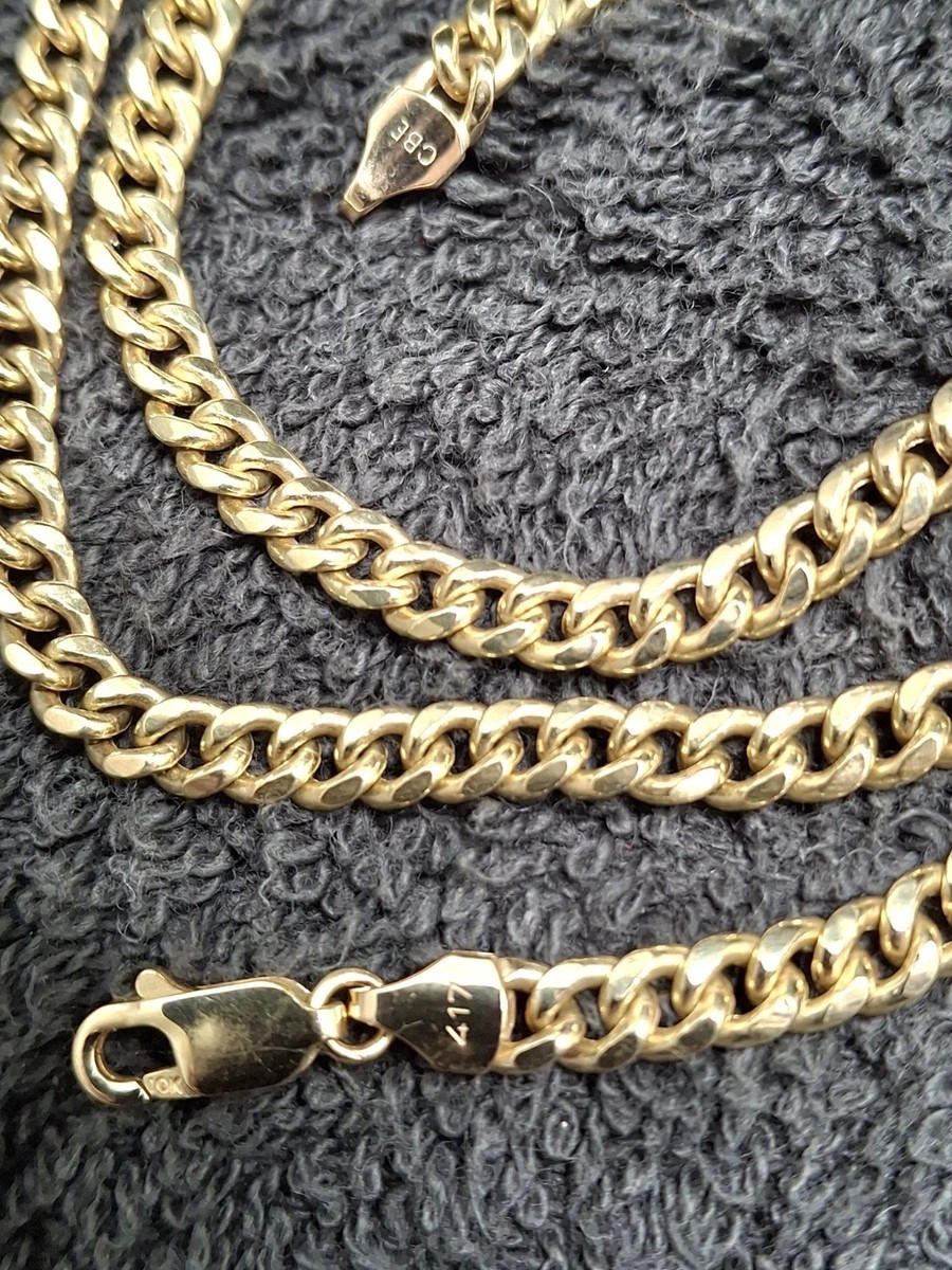 10k Gold Cuban Link (Hollow) Necklace (22in – 4mm – 10gram)