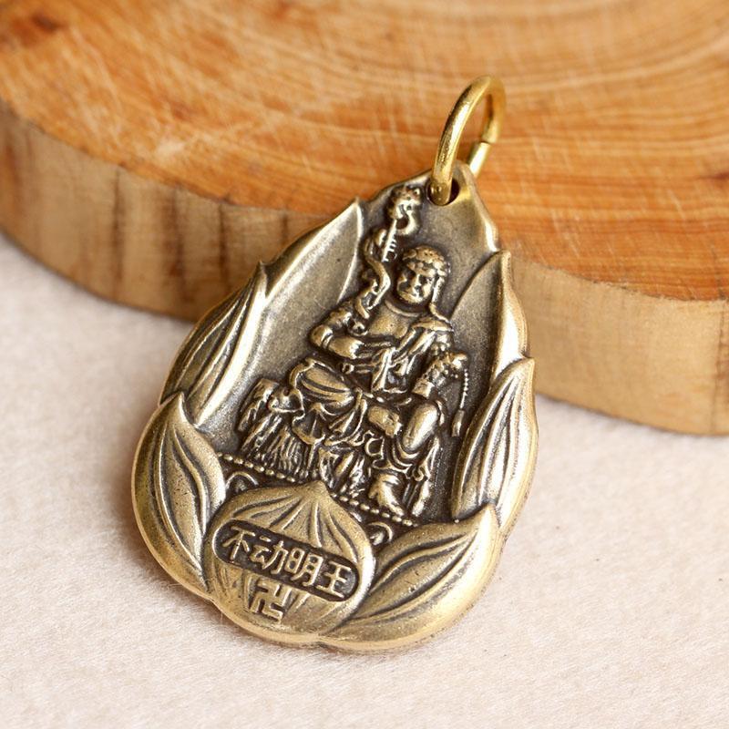 Brass Big Sun Buddha Statue, Eight Bodhisattvas Buddha Keychain