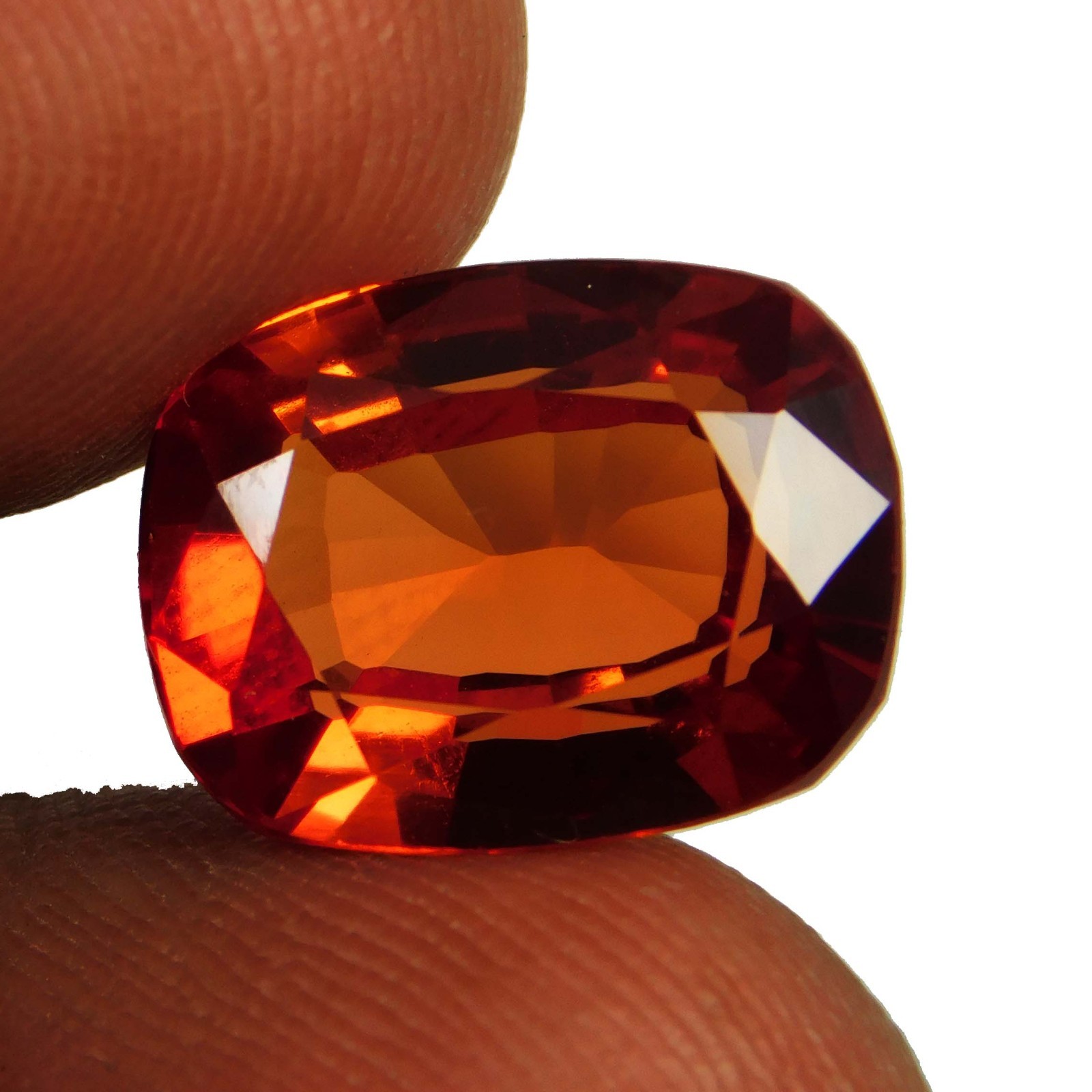 Certified 9.20 Ct Natural Orange Spinel Cushion Cut Untreated Loose Gemstone