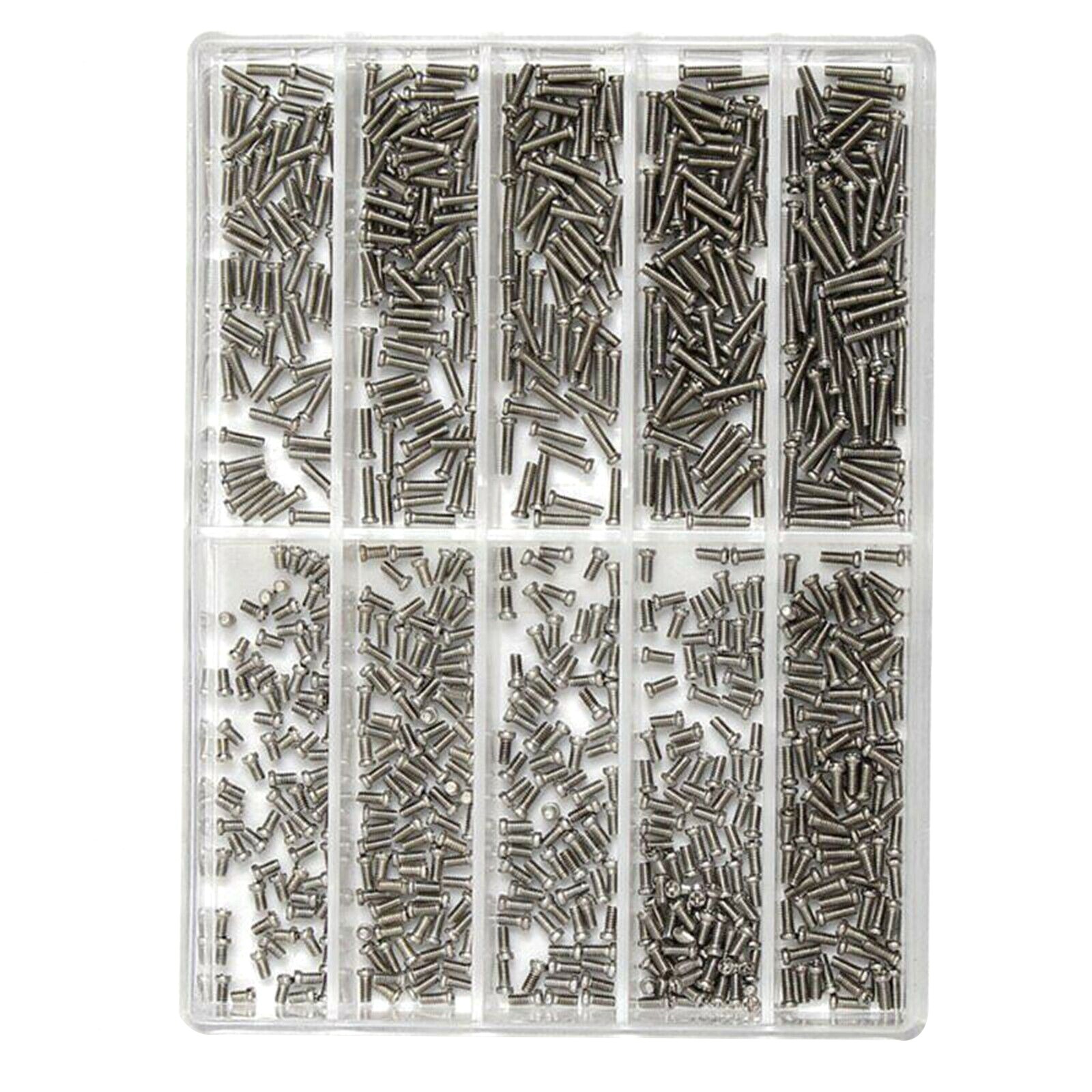0.16cm-0.6cm 500-600Pcs Stainless Steel Cross Watch Back Cover Screw Assorted