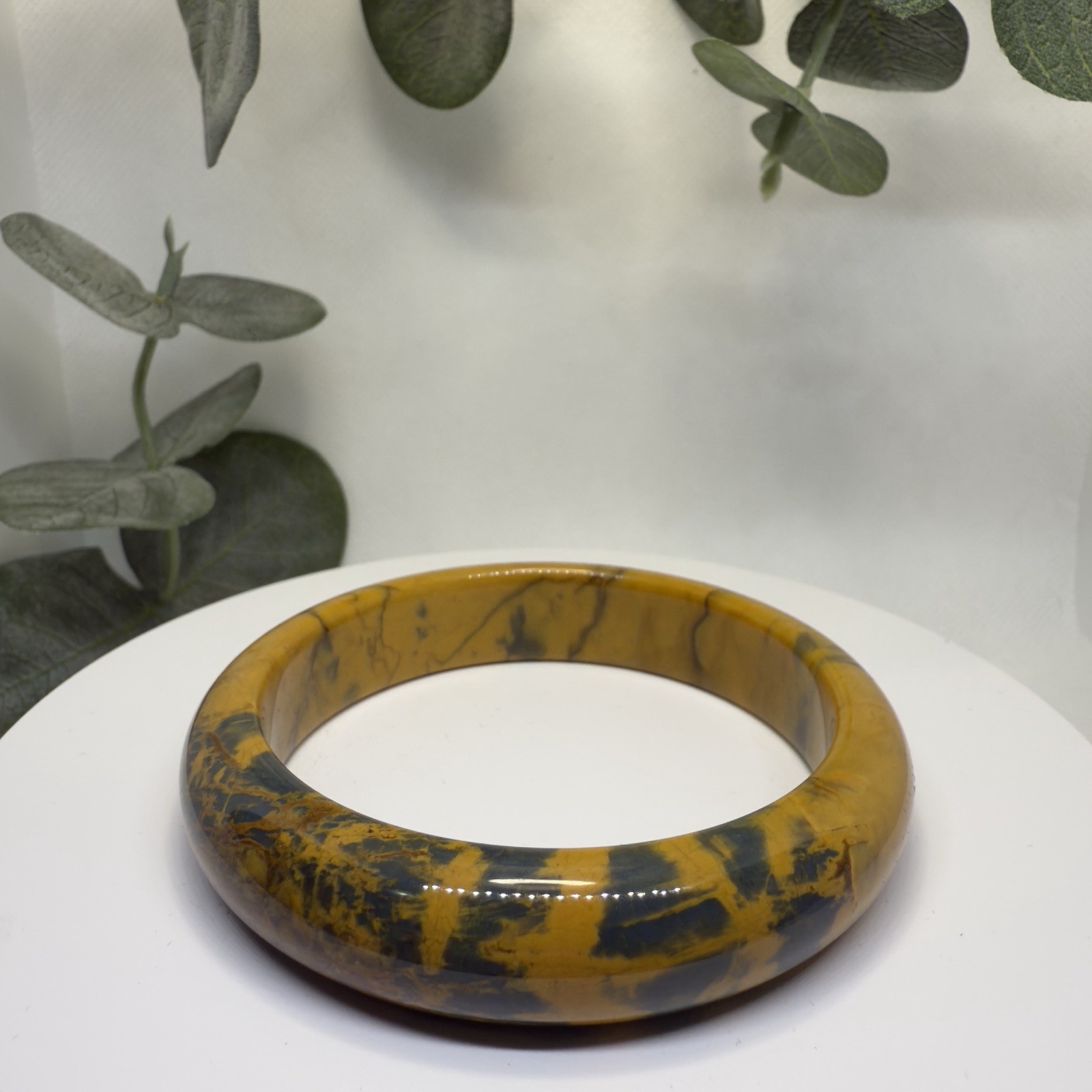 Pietersite Hard Bangle Size: 58.4MM Width: 13.7MM