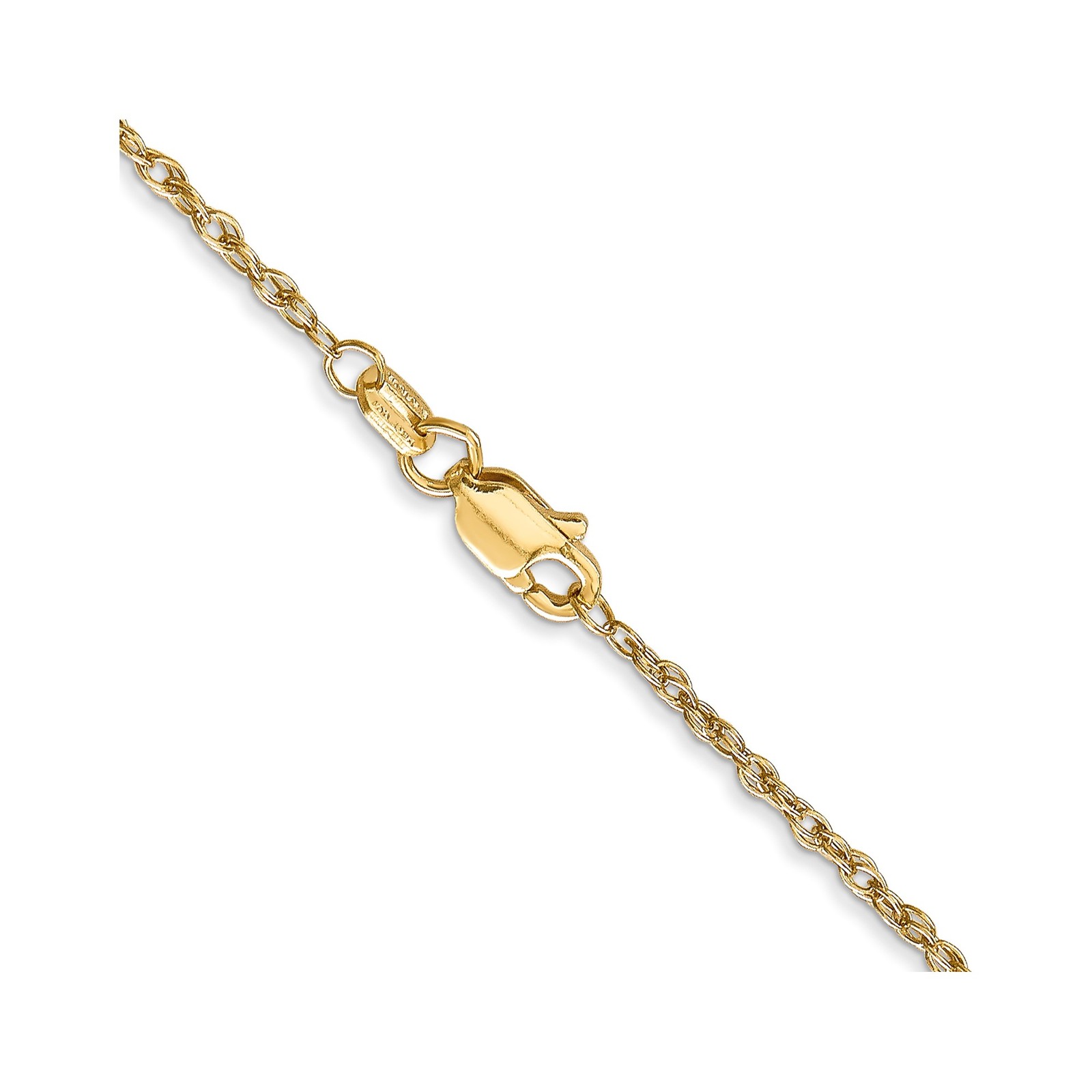 14K Yellow Gold 1.3mm Rope Chain Necklace 16-30 Inch Mens Womens