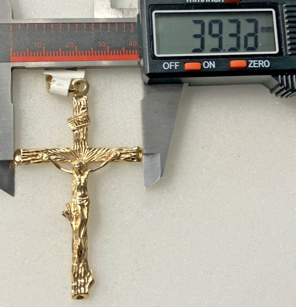 14kt Solid Real Gold Crucifix 11.55 Grams Jesus Cross – Hallmark RL Bolivia 14k