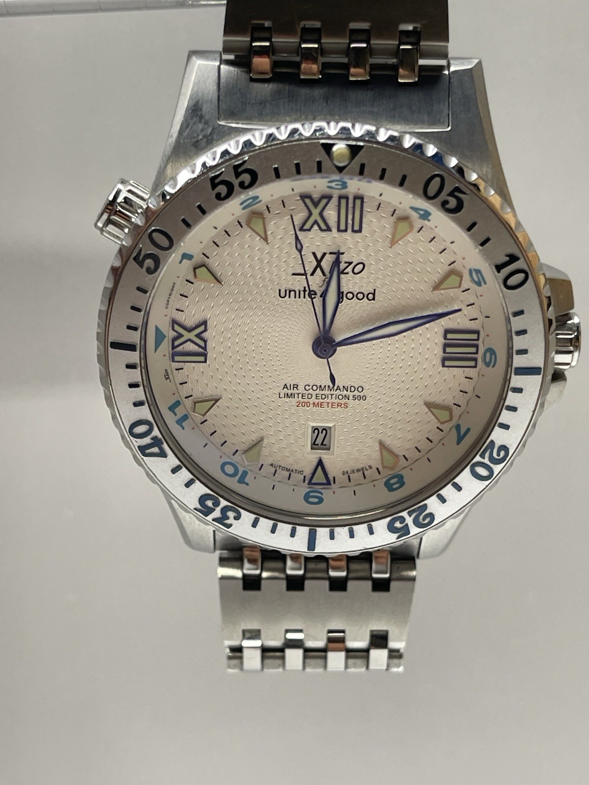 Men’s Xezo Air Commando 200M Swiss 26J Automatic Watch D45-SS Limited Edition
