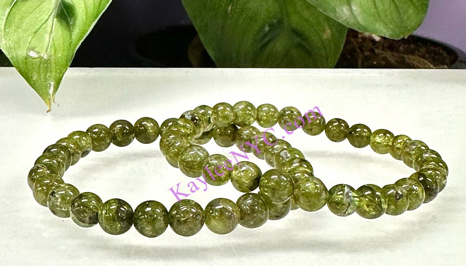 Wholesale 6 Pcs Natural Peridot 6-7mm ~7” Crystal Stretch Bracelet