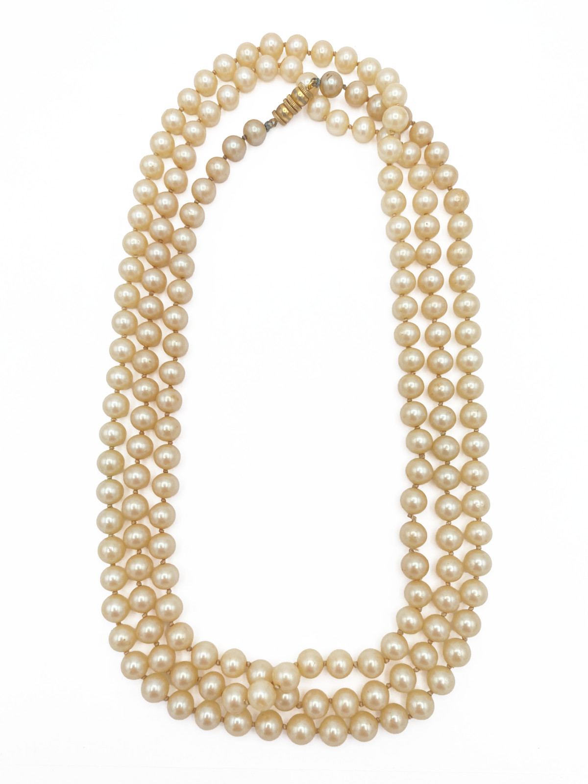 Vintage Faux Pearl Jewelry Lot 60in Necklace Lisner Brooch Spain Ring