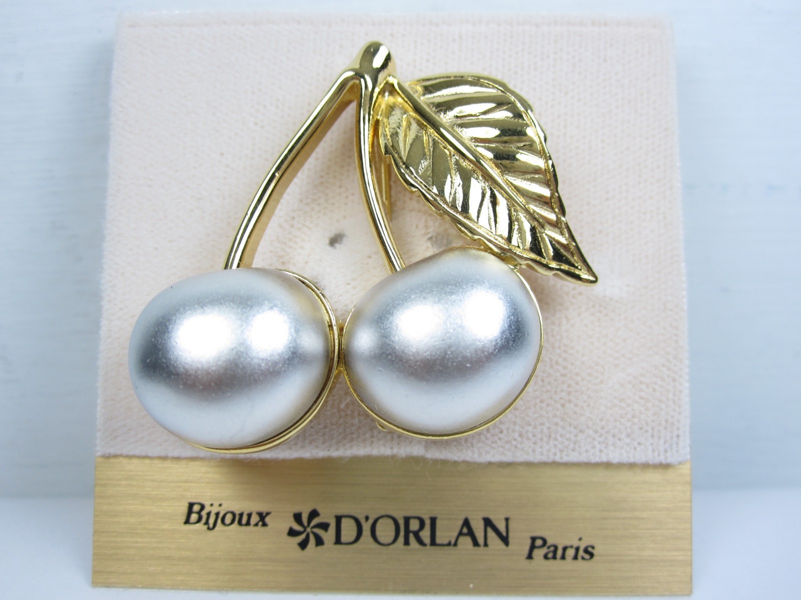 D’Orlan Gold & Rhodium Plated Cherries Brooch – 8068