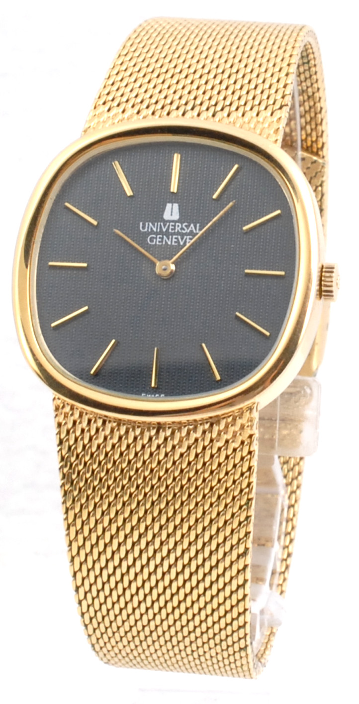 Rare UNIVERSAL GENEVE square Manual 1-42 VINTAGE gold electroplated G 10