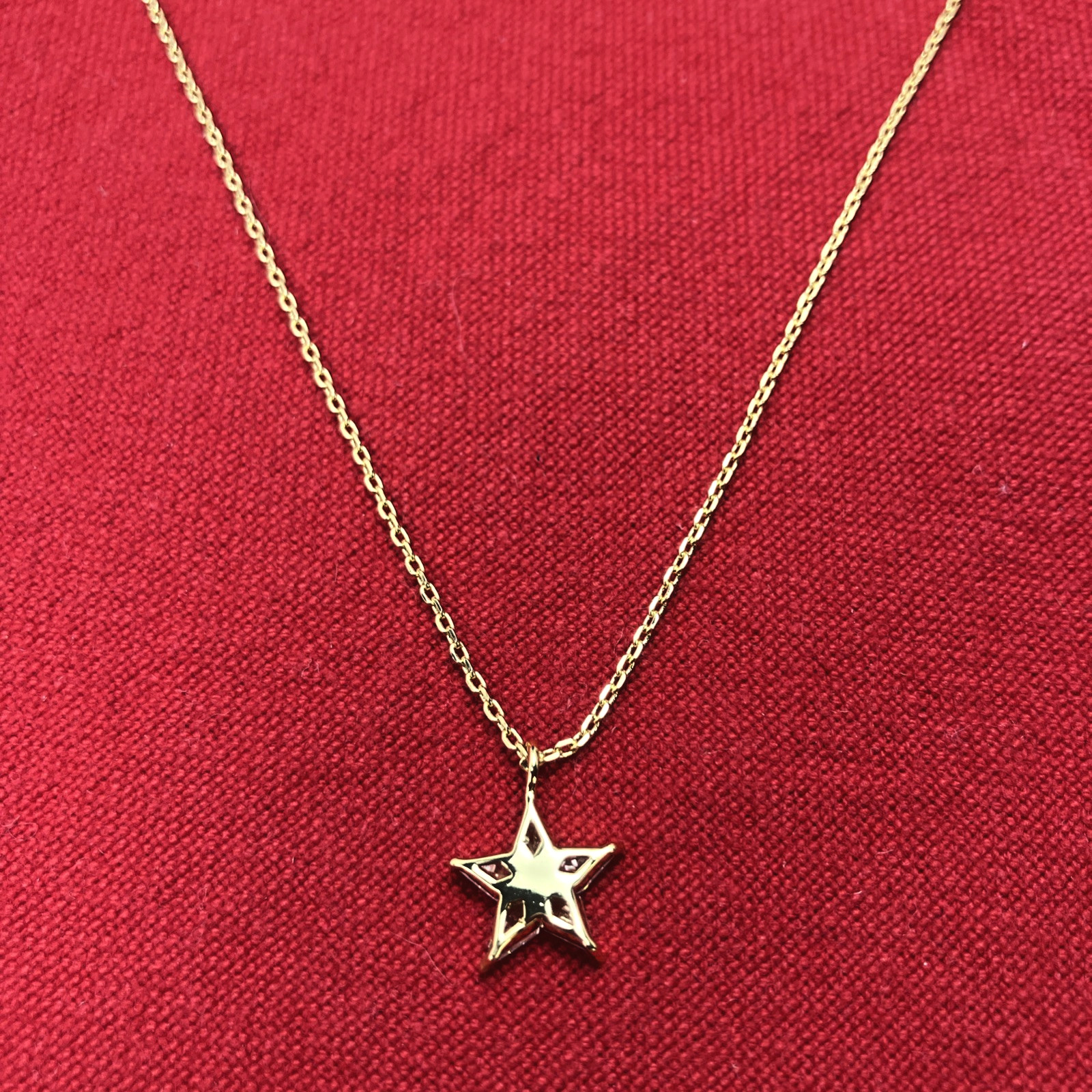 Kate Spade COSMOS Star Pendant Necklace Goldtone Clear CZ NWT RP $58