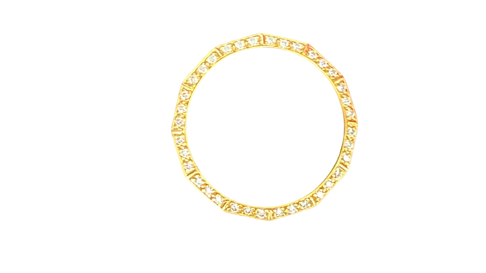 18k Gold and Diamond Baume Mercier Watch Bezel for Parts