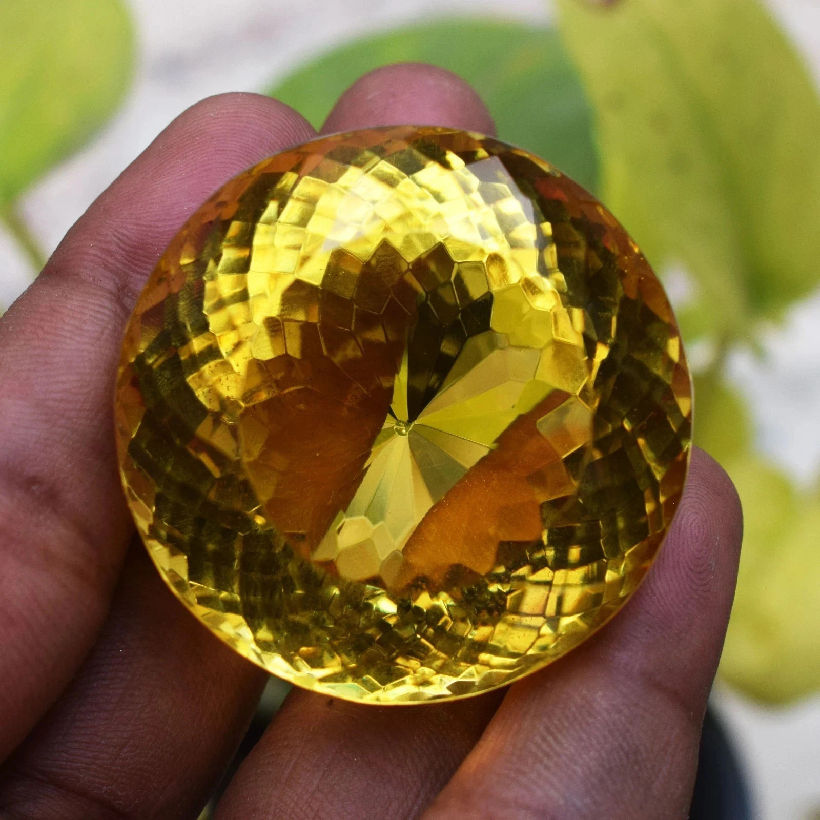 426 Ct Flawless Yellow Topaz Round Faceted Cut Stunning Certified Loose Gem