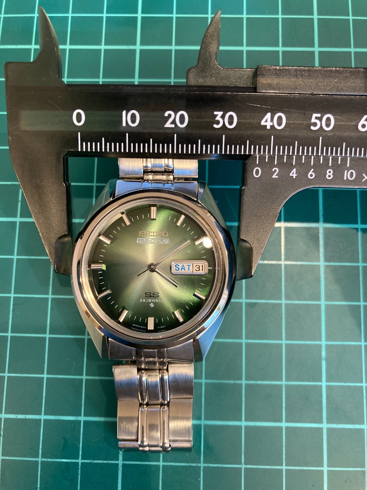🎦Vintage 1972 [Near MINT] SEIKO 5 ACTUS 6106-7510 Green Automatic Men’s JAPAN