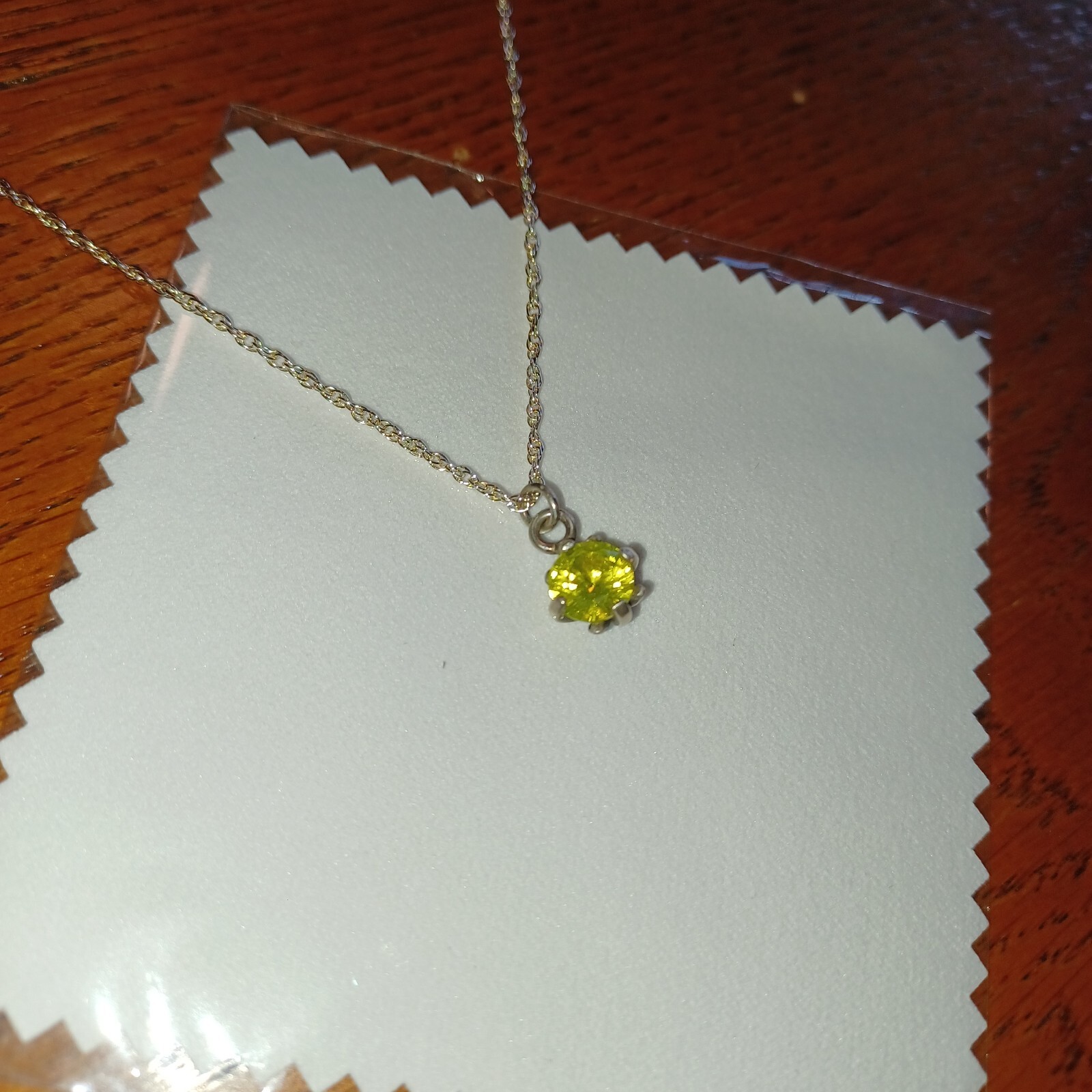 Handmade YAG Yttrium Aluminum Garnet Pendant – Sterling Silver – 18” Chain