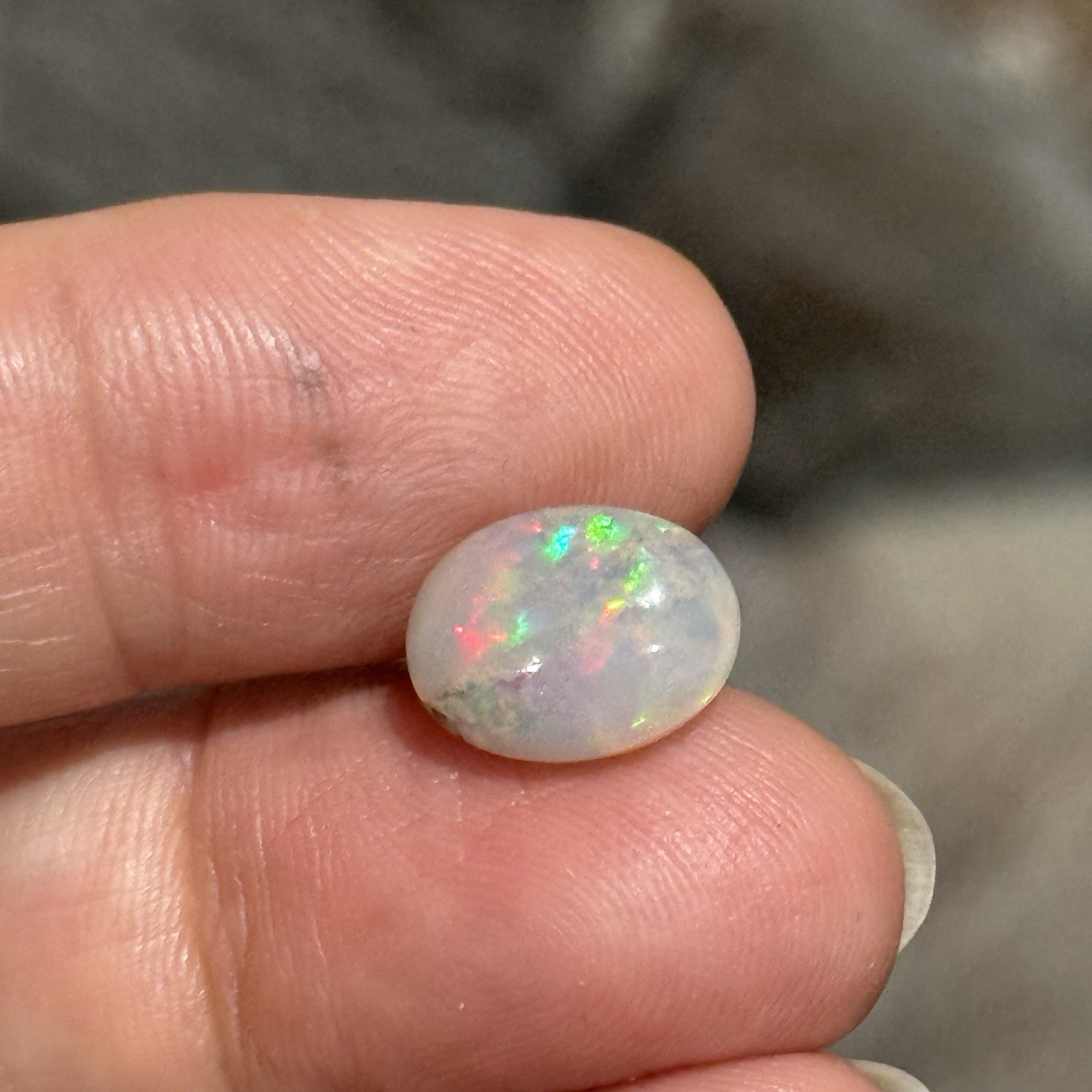 2.7ct 11.8x9x5.4mm Galaxy Ethiopian Welo Opal Oval Cabochon Gem