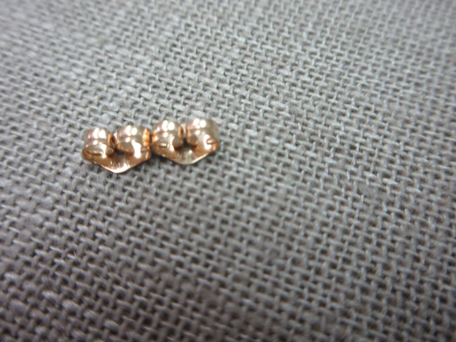 14k Solid Yellow Gold 9mm Tiger Eye Ball Stud Earrings 2.4 Grams