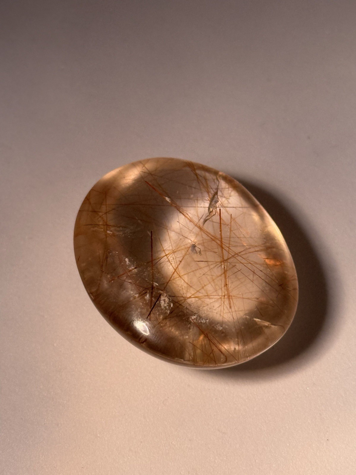 Natural Golden Rutilated Quartz Cabochon 104.70 Ct Beautiful Gem Pakistan