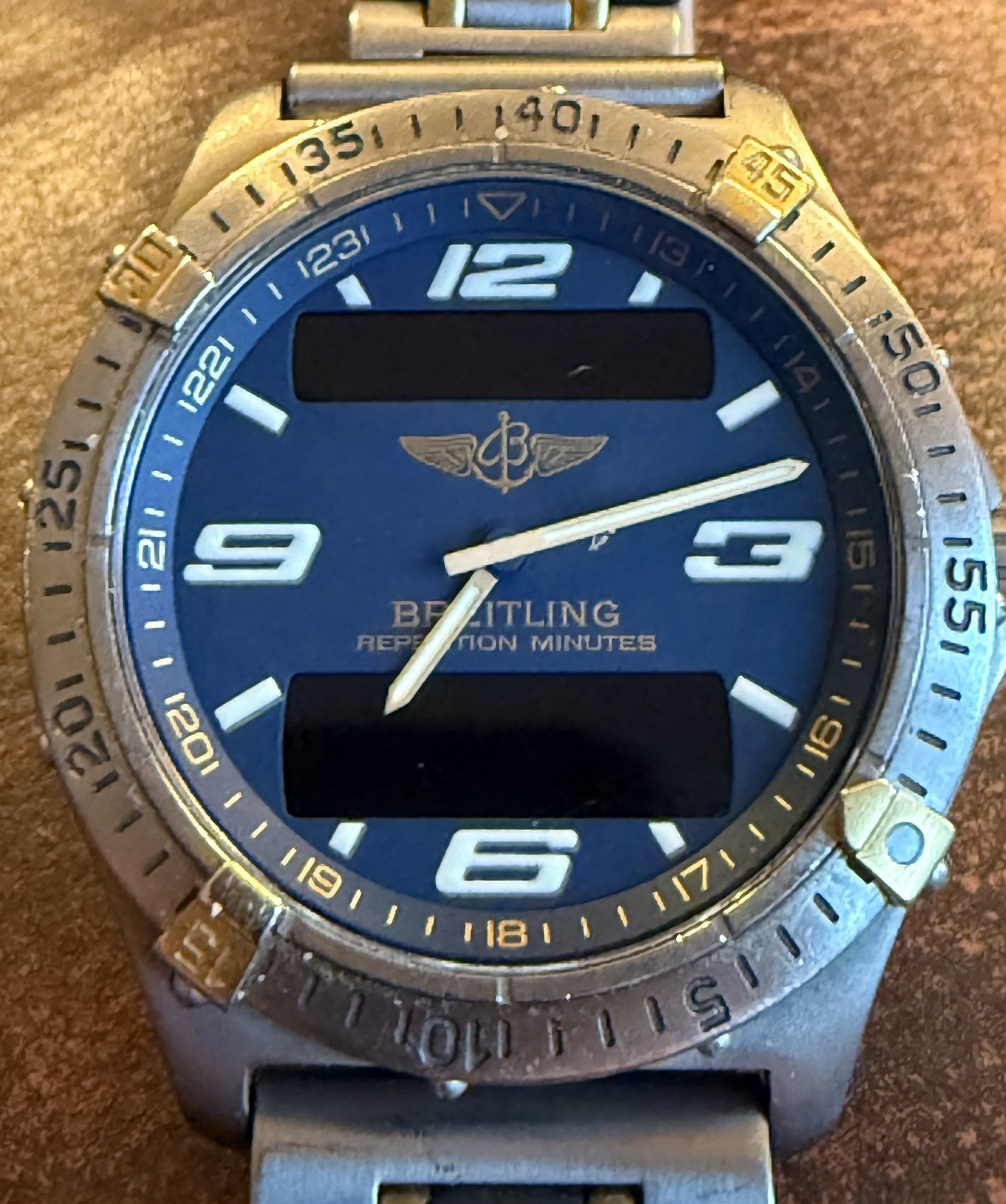 Breitling Aerospace Repetition Minutes Titanium B65062 Blue Dial Quartz Watch
