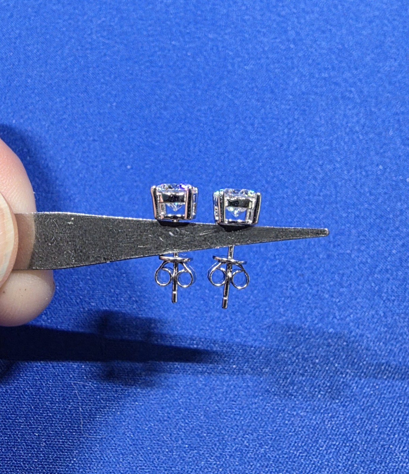 Ladies Mens Real Moissanite Stud Earrings 1ct 2ct VVS D GRA Certified Pair
