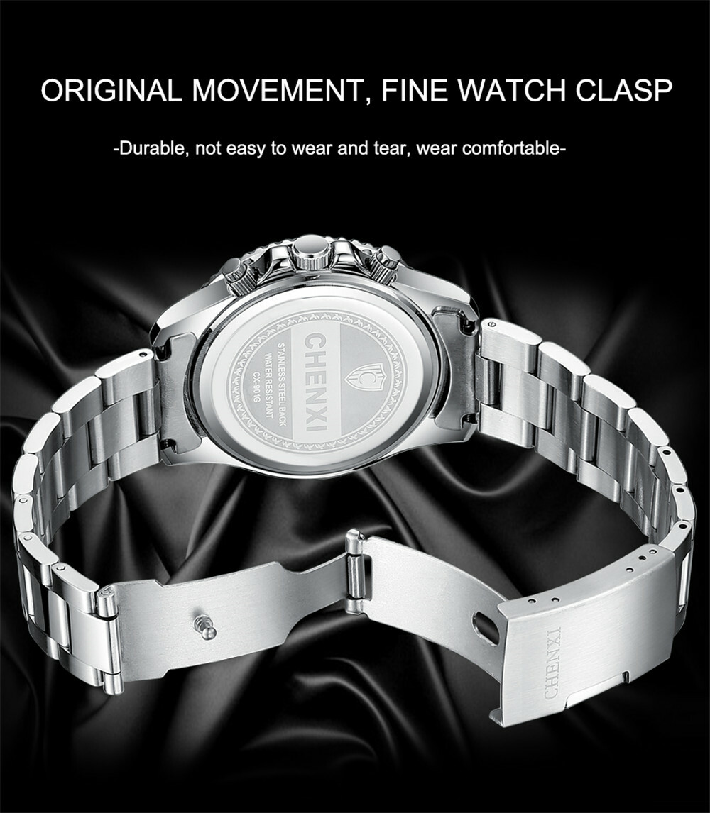 CHENXI Men Quartz Watch Casual Business Male Wristwatch Chronograph Date Watches