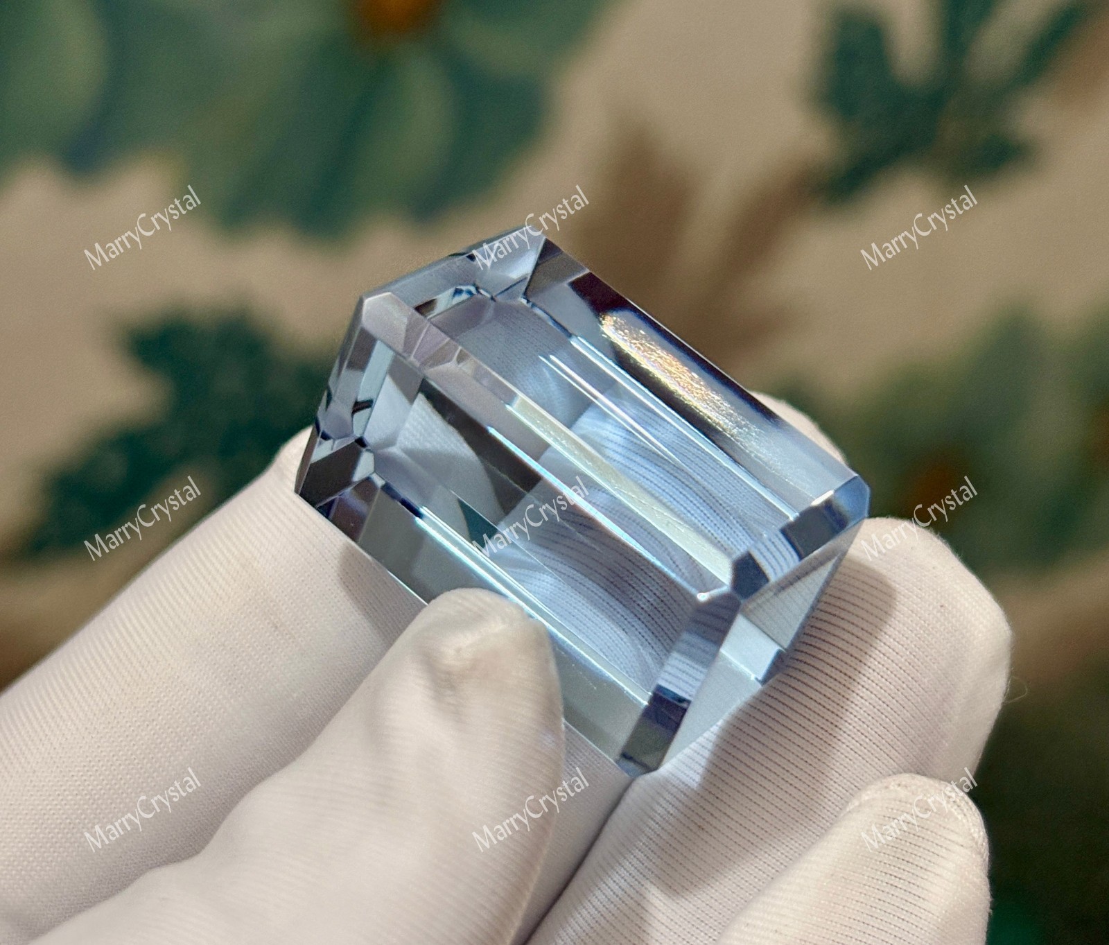 80 Ct 3-Color Change Glass Cube, Purple Blue Grape Juice Loose Gemstone