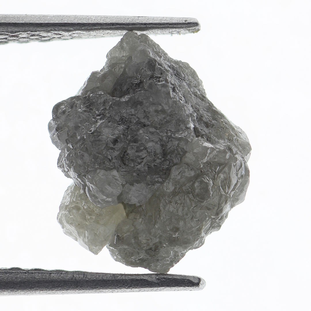 8.97×7.50×5.43MM Grey 2.48 carat Natural Loose Rough Diamond