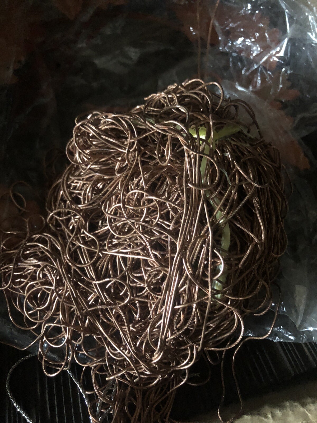 15oz Of Copper ￼ Coated Steel Chain Snake Soldering Required￼￼