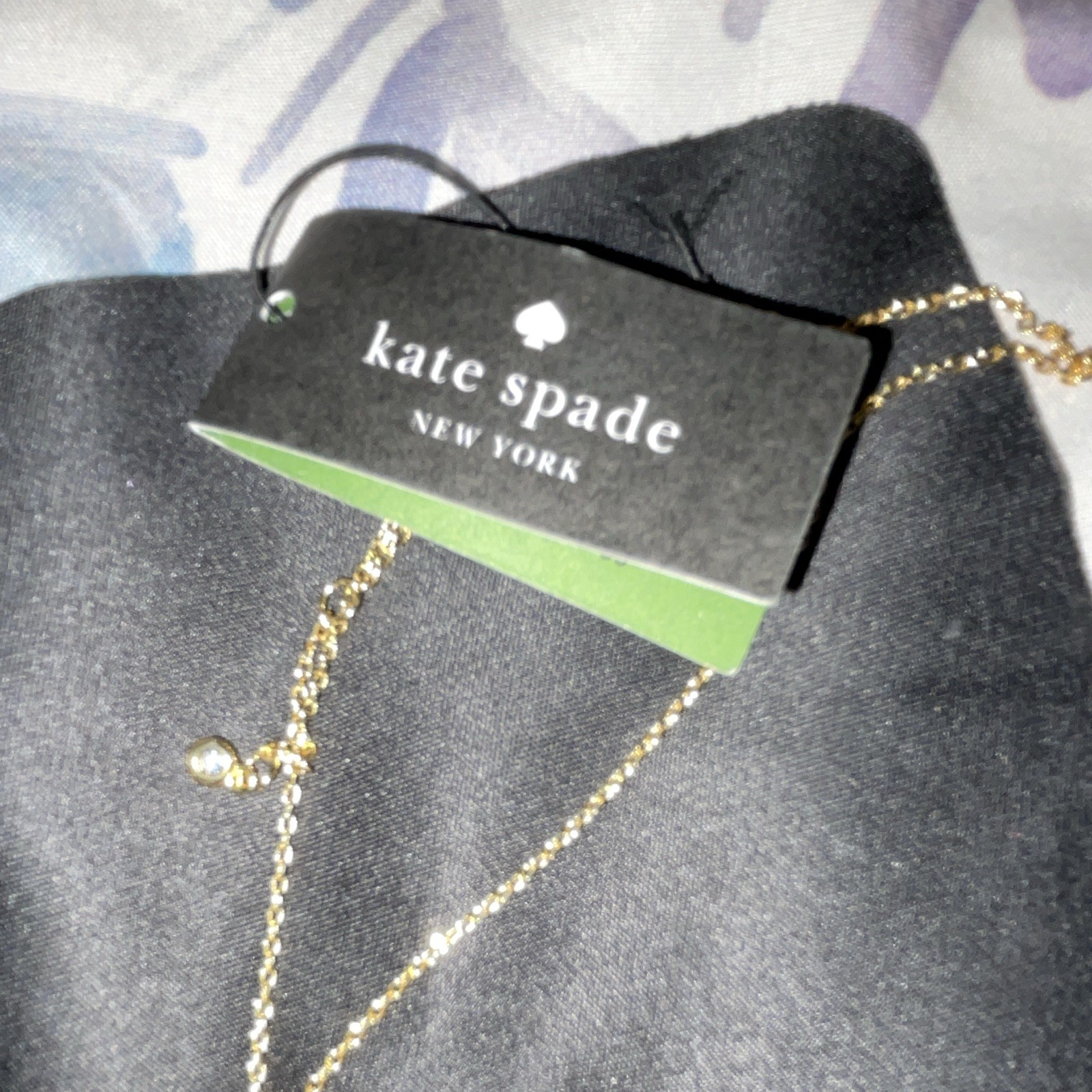 Kate Spade New York Gold Plated Crystal Christmas Charm Necklace