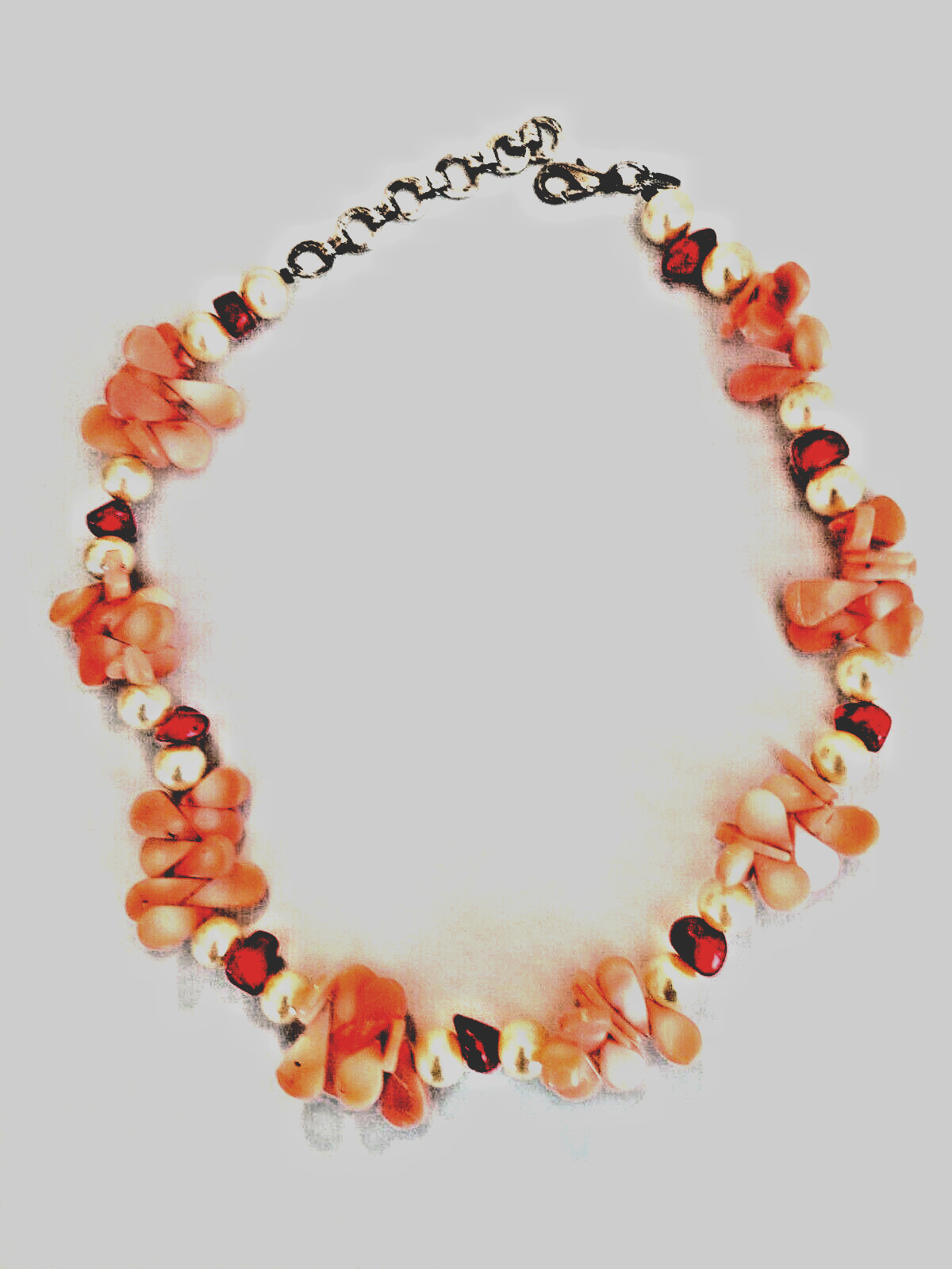 Women Coral Necklace One of a kind Elegant and Stylish Custom made 18′-20″ long