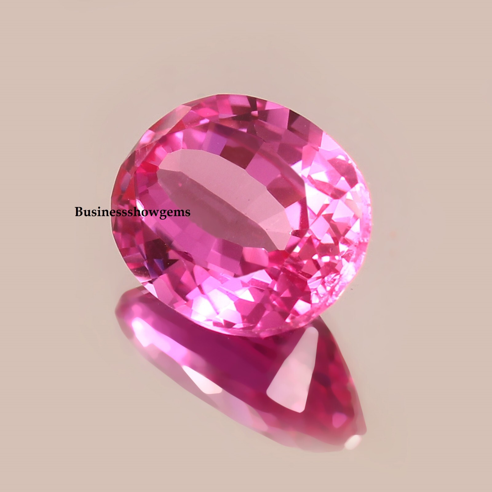 Dark Pink Sapphire Oval Cut Lab Grown Synthetic Gemstone 3×4-15x20mm, 1pcs