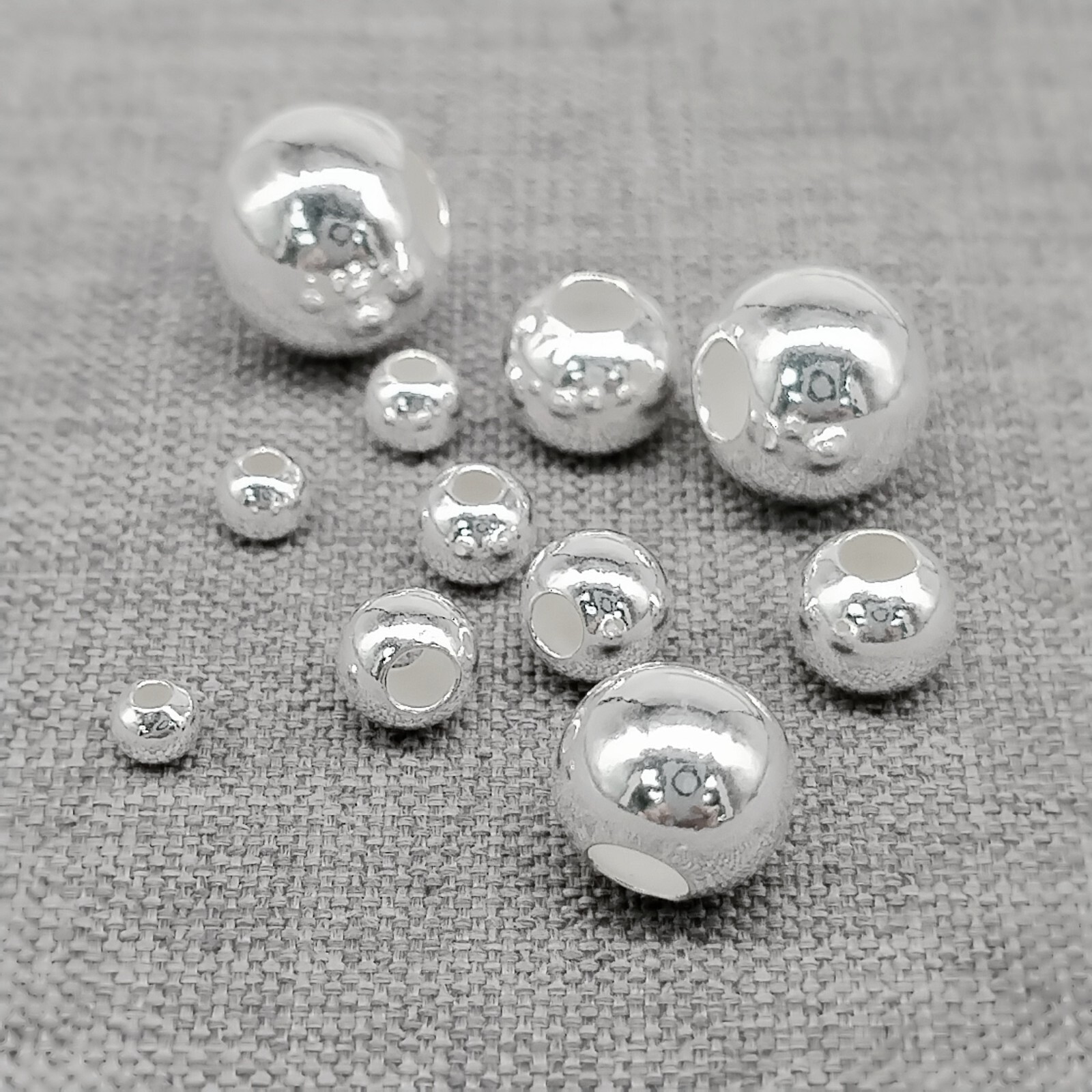 925 Sterling Silver Round Ball Beads 3mm 3.5mm 4mm 4.5mm 5mm 5.5mm 6mm 7mm 8mm