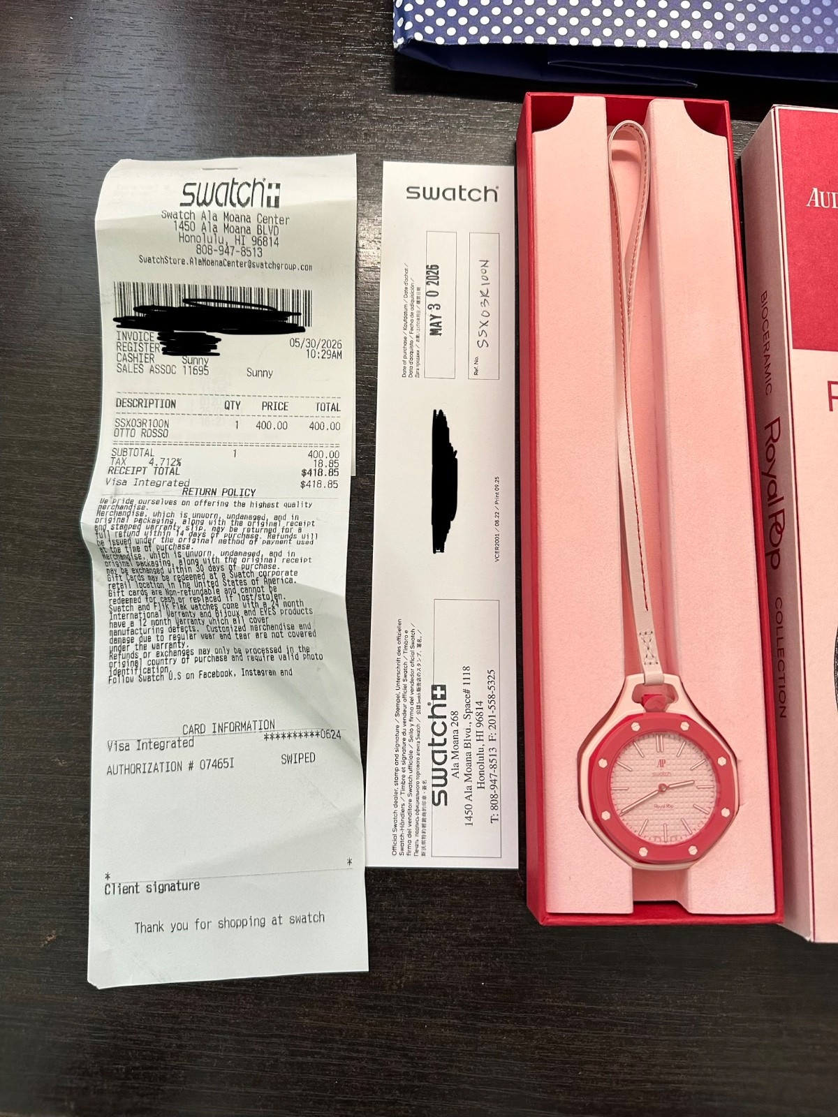 Swatch x Audemars Piguet Royal Pop Otto Rosso | Unworn With Receipt and Papers