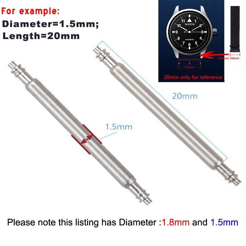 1.5mm 1.8mm 6mm 8-25mm Release Spring Bar Repair Tool Watch Band Connecting Pins