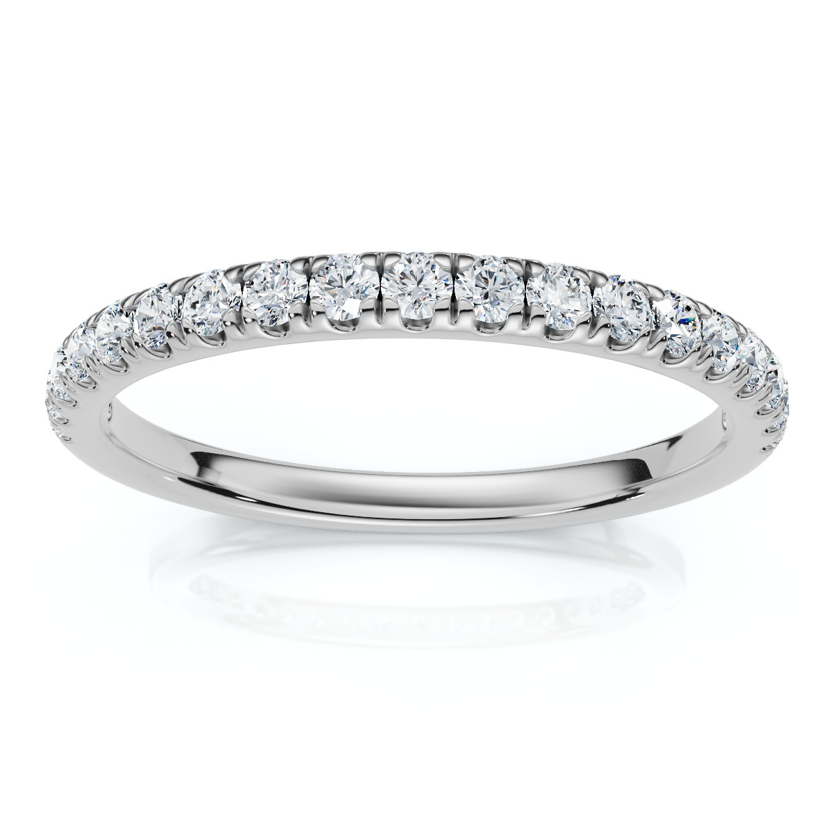 1/4Ct Pave Diamond Wedding Ring 14k Gold or Platinum Anniversary Band Lab Grown