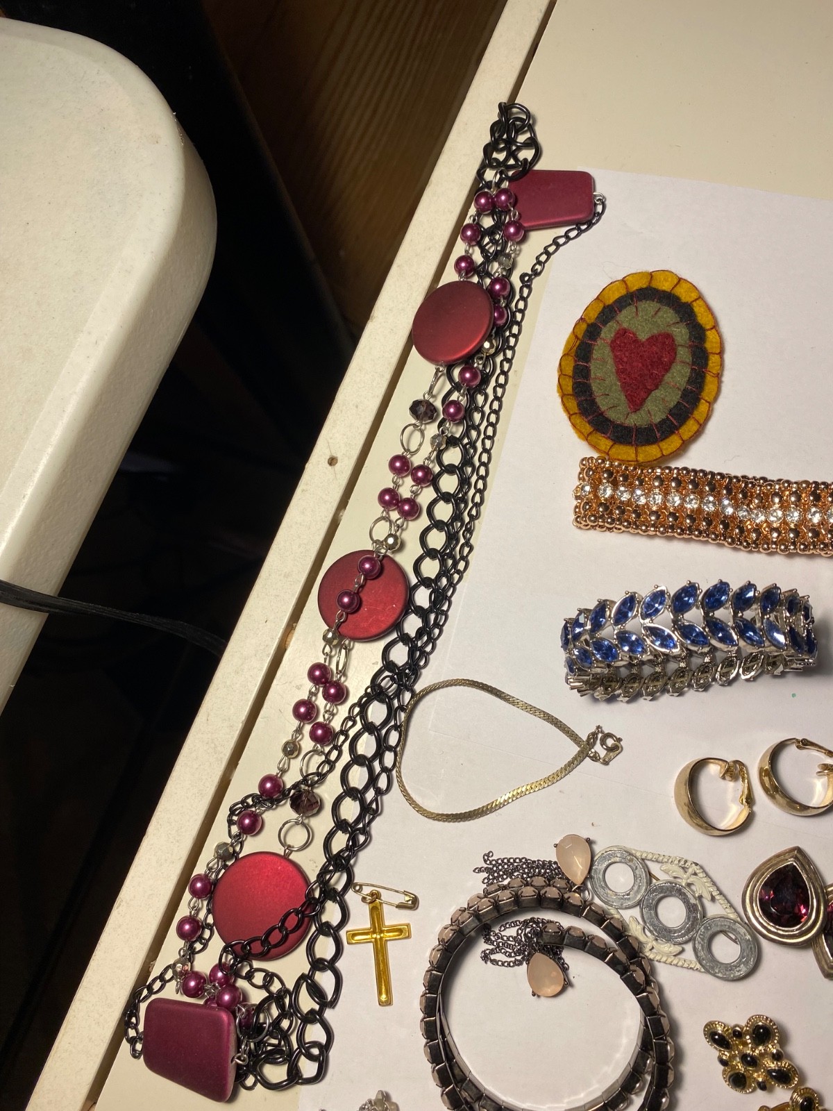 T93 Lot of Costume Jewelry & Etc. Earrings Bracelets Etc.