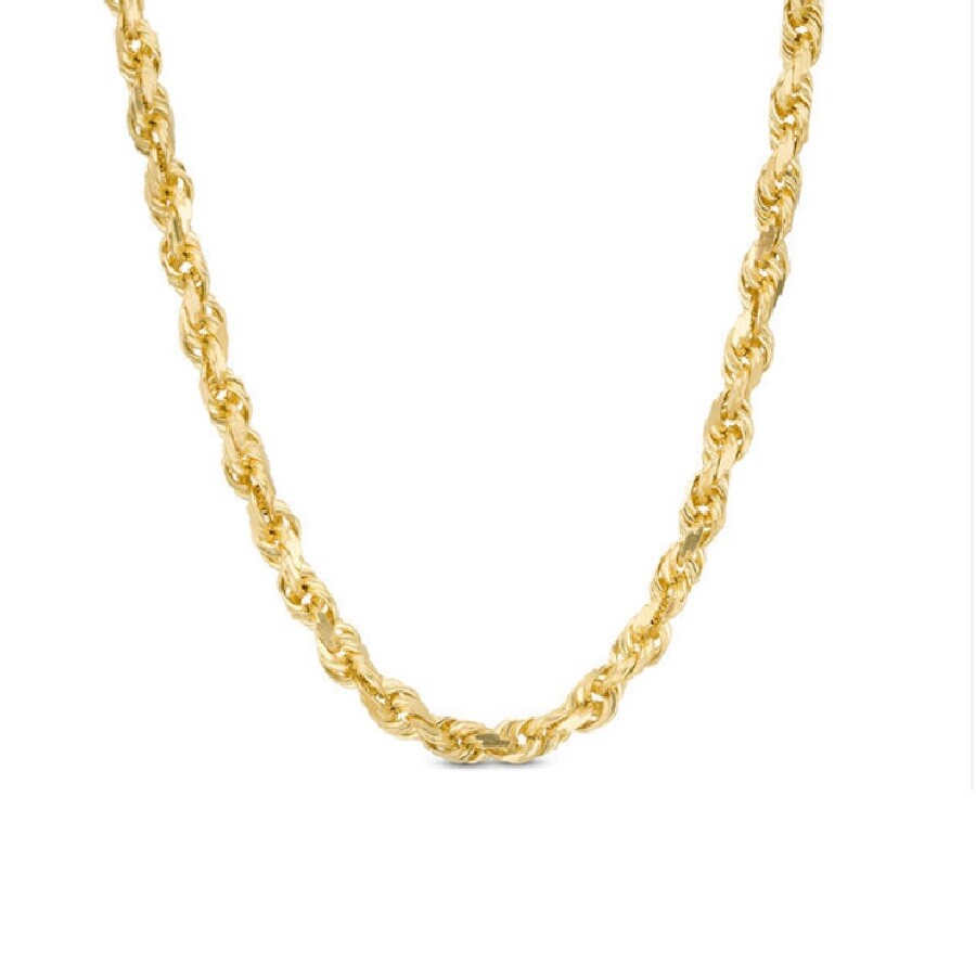 Designer Inspired Genuine 18K Gold Filled 4mm Thick 16″- 32″ Rope Chain Necklace