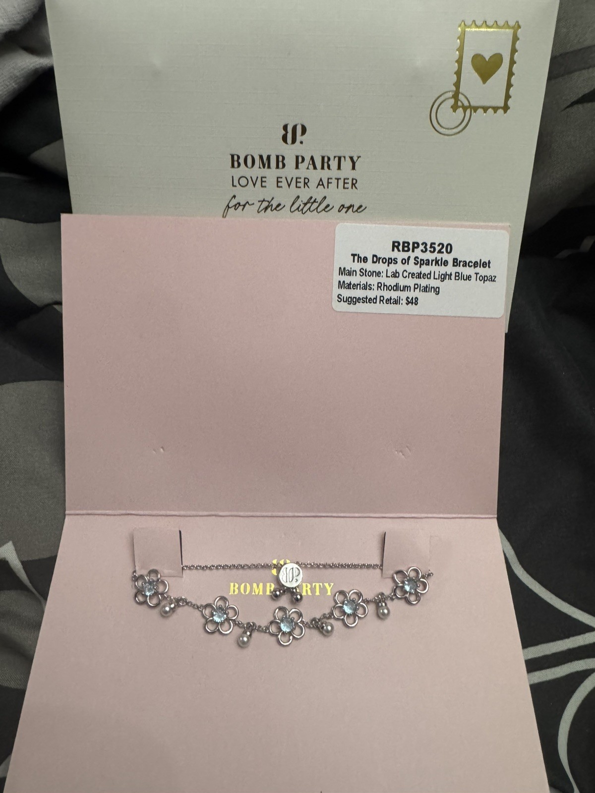 Bomb Party Love Ever After – RBP3520 The drops of sparkle Bracelet – New