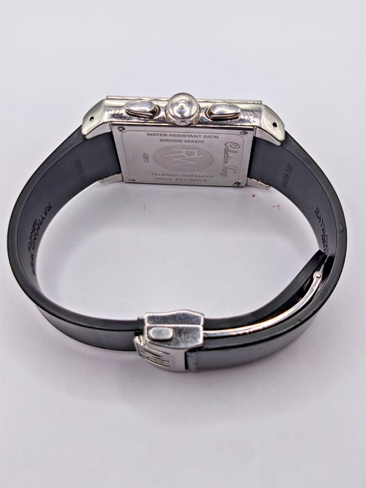 Raymond Weil Tango 4881/1 Chronograph Big Date Quartz Watch Rubber Strap