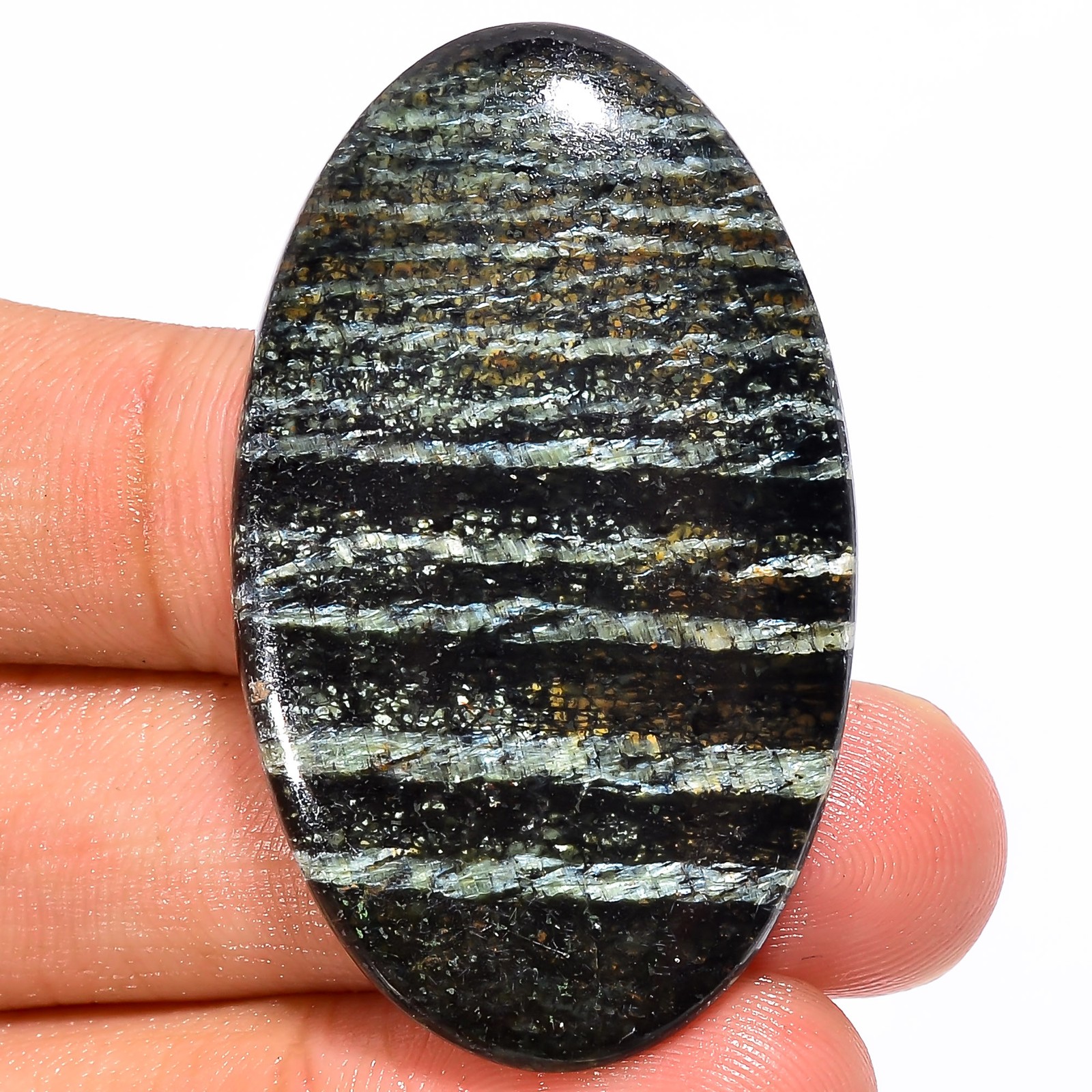 Natural Green Swiss Opal Oval Shape Cabochon Gemstone 50.5 Ct 45X26X5mm GC-22735