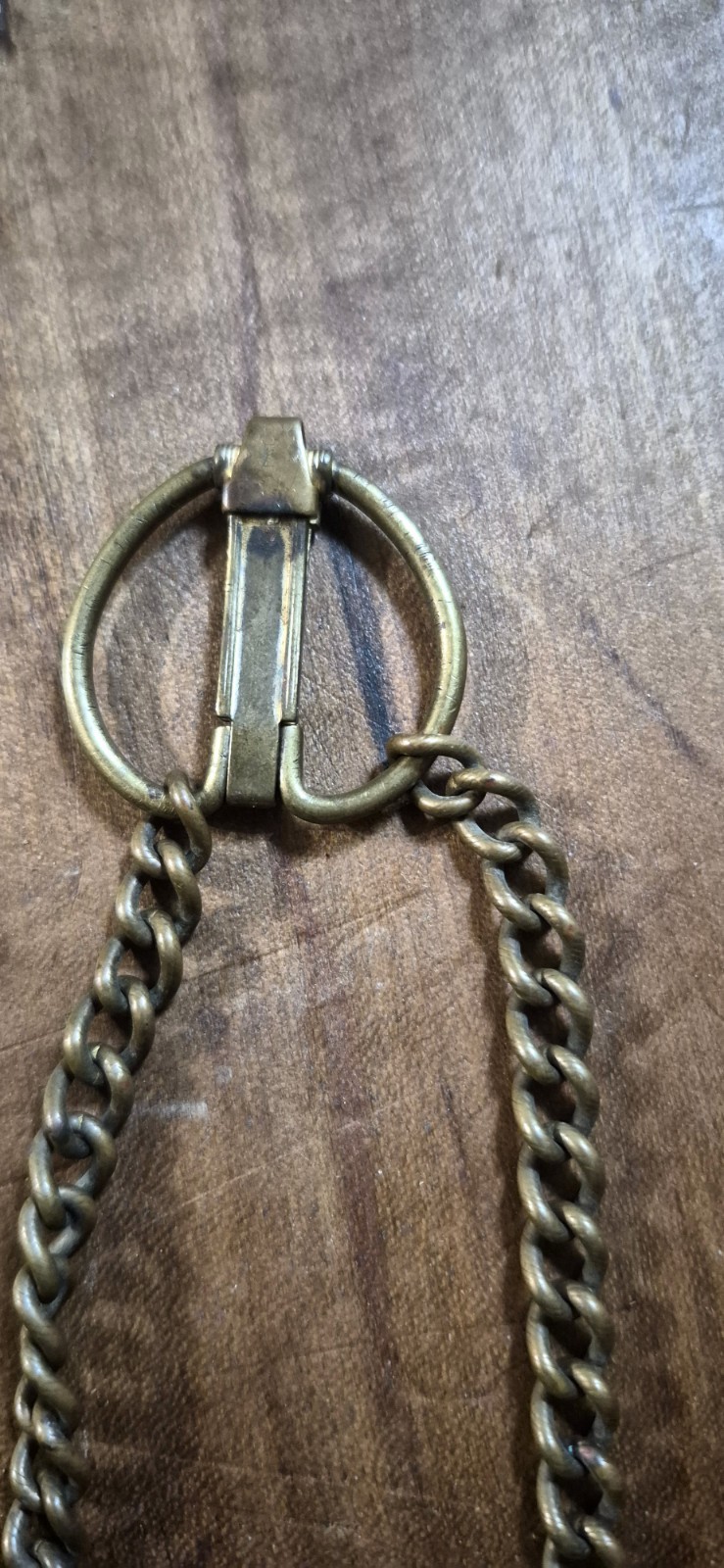 Antique Brass 17.75″ Curb Chain Pocket Watch Chain Butterfly Clasp