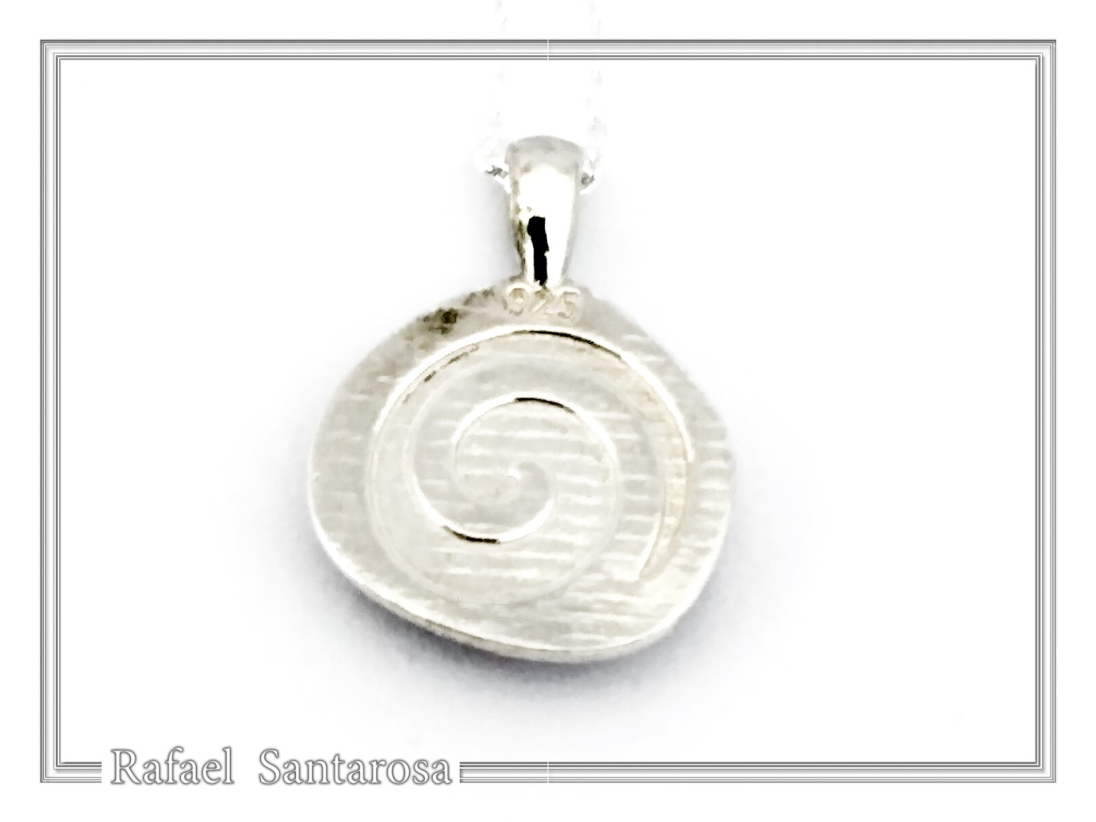 Protection cross coinshape Jesus Christ Wins silver enamel talisman charm