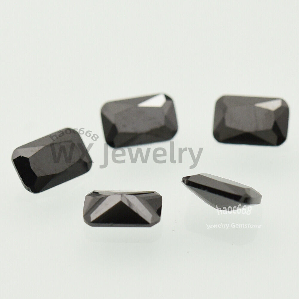5A Multicolored 4x6mm-10x12mm Synthetic Octangle Loose Cubic Zirconia stone